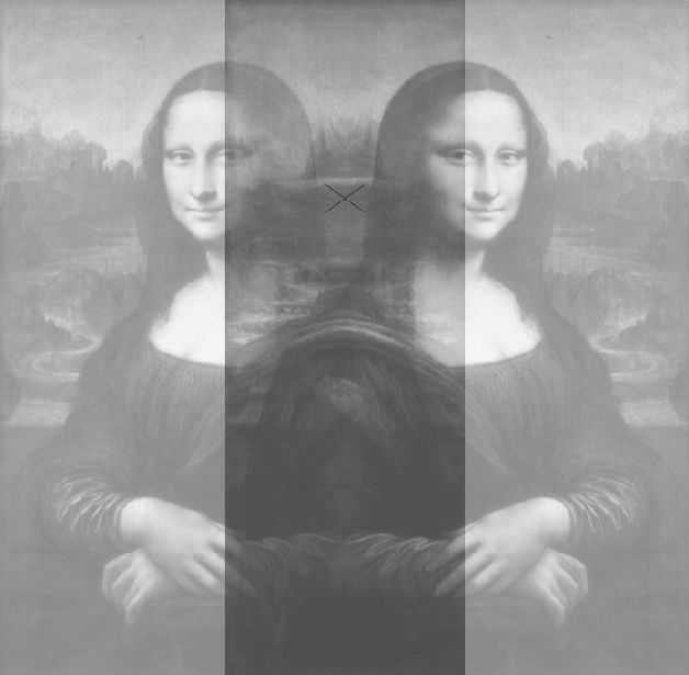 Monna Lisa al centro testa d'uomo [1]. foto in brillantezza