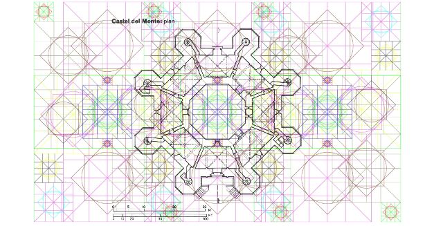 Castel del Monte planim.+ Diagram.spec.